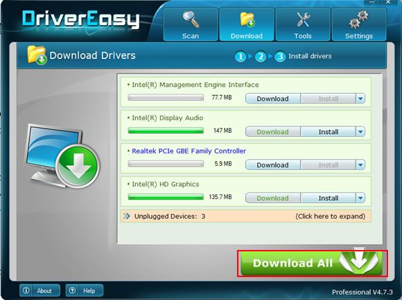 after downloading drivers using driver easy how to insrtall