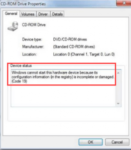 Cd Rom Dvd Rom Treiber Fehler Code 19 Eng Trustleague