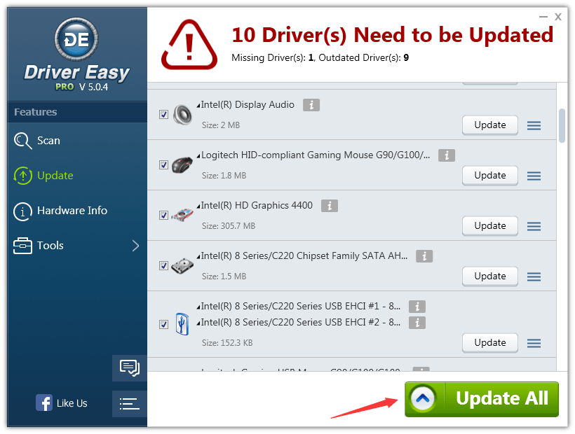 update graphics driver intel