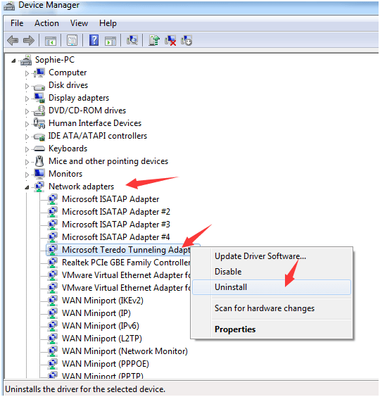 teredo tunneling pseudo-interface windows 7