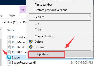 properties of skype Tech Tip :How To Fix 100% Disk Usage on Windows