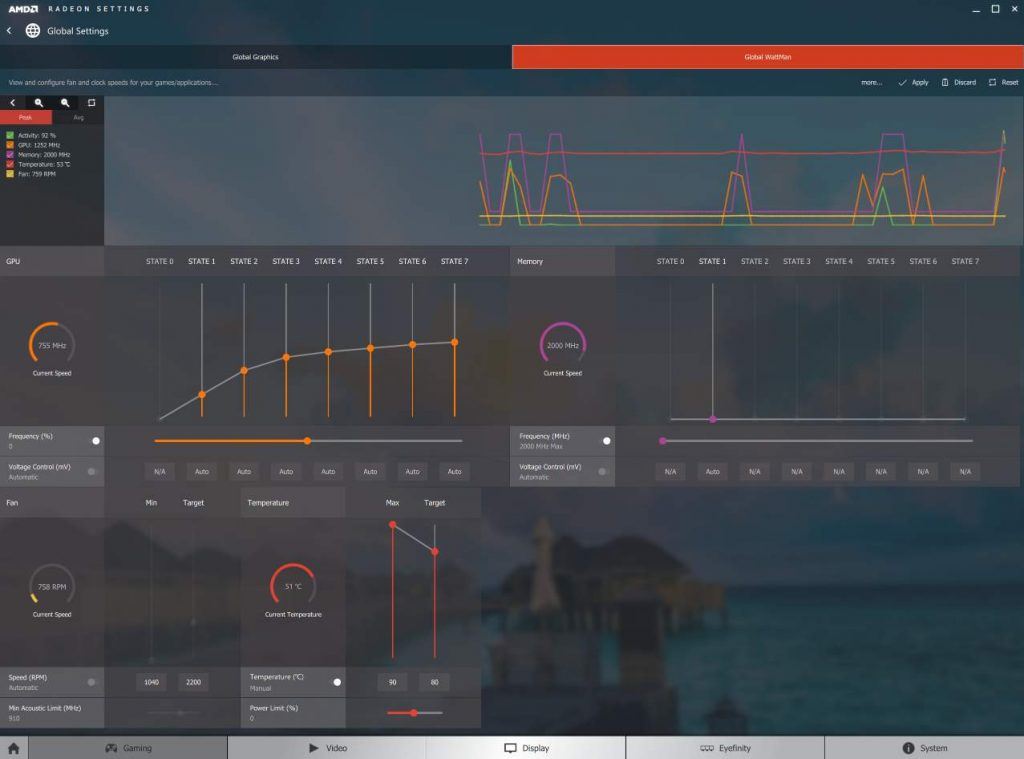'Default Radeon Wattman settings have crashed and been restored