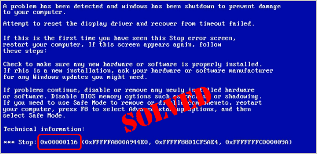 Fix 0x00000116 Blue Screen Error Easily - Driver Easy
