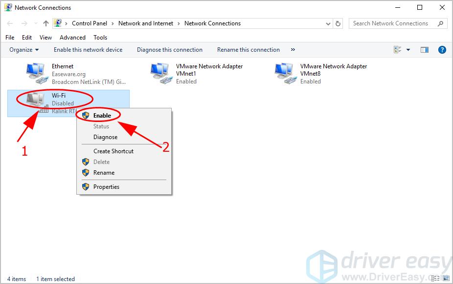[Solved] WiFi adapter is disabled. Easily Driver Easy