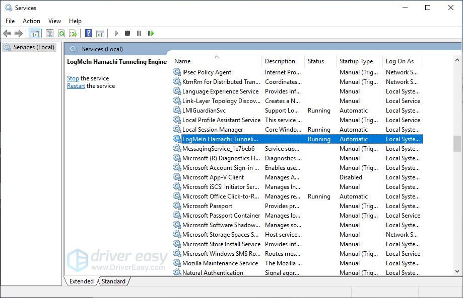 [Solved] How to Solve Hamachi Service Stopped Error Driver Easy