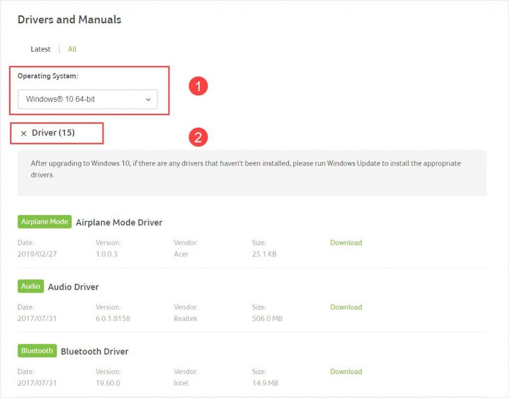 Download Acer Aspire E15 Drivers for Windows 10 Driver Easy