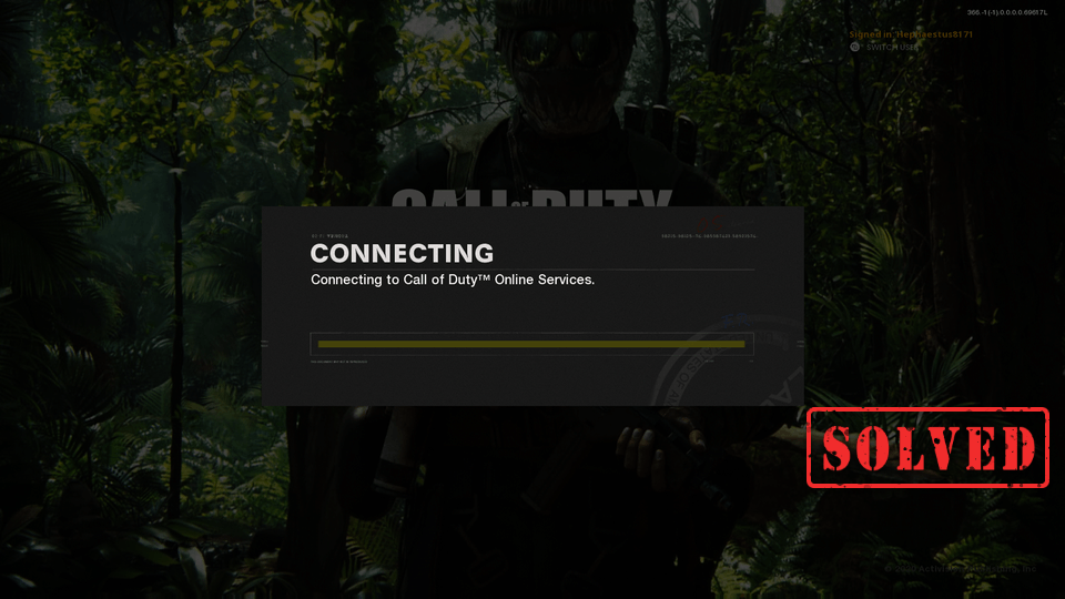 how to fix Call of Duty: Black Ops Cold War stuck on "Connecting to Call of Duty Online Services"